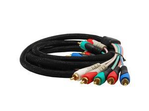 Component Video Cables with Audio 6 Feet Gold Plated RCA to RCA Supports 1080i Component Video Cables with Audio 6 Feet Gold Plated RCA to RCA Supports 1080i