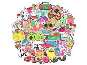 Cute Vinyl Stickers Pack for Water Bottle Laptop for Teen Girls 50Pcs Beach Style