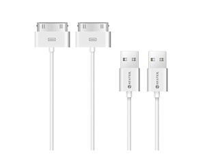 4s Cable 30Pin USB Sync and Charging Data Cable for 44S3G3GS iPad 123 and iPod 515 Meter Pack of 2