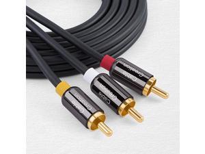 3RCA Cable Long 16ft 3RCA Male to 3RCA Male Video Audio Stereo Cable GoldPlated Compatible with SetTop BoxSpeakerAmplifierDVD Player5M