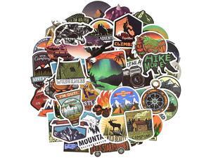 Vinyl Stickers Pack for Water Bottle Laptop Bike DIY 50 Pcs Outdoor Adventure Style Vinyl Stickers Pack for Water Bottle Laptop Bike DIY 50 Pcs Outdoor Adventure Style
