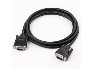 DB9 to DB9 RS232 Serial Cable Male to Male Null Modem Cord Cross TX/RX line for Data Communication (6 Feet, Black) DB9 to DB9 RS232 Serial Cable Male to Male Null Modem Cord Cross TX/RX line for Data Communication (6 Feet, Black)