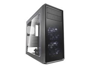 Focus G - Mid Tower Computer Case - ATX - High Airflow - 2X Silent ll Series 120mm White LED Fans Included - USB 3.0 - Window Side Panel - Grey