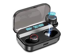 Wireless Earbuds, Bluetooth 5.0 Earbuds with 3000mAh Charging Case LED Battery Display 90H Playtime in-Ear Bluetooth Headset IPX7 Waterproof True Wireless Earbuds for Work Sports, Black Wireless Earbuds, Bluetooth 5.0 Earbuds with 3000mAh Charging Case LED Battery Display 90H Playtime in-Ear Bluetooth Headset IPX7 Waterproof True Wireless Earbuds for Work Sports, Black
