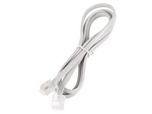 RJ11 to RJ11 Cable 5ft 15 Meters Phone Cord Telephone Line Extension Cord Cable Wire Male to Male RJ11 6P4C Modular Plug for Landline Telephone Fax Machine White RJ11 to RJ11 Cable 5ft 15 Meters Phone Cord Telephone Line Extension Cord Cable Wire Male to Male RJ11 6P4C Modular Plug for Landline Telephone Fax Machine White
