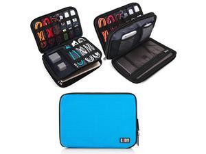 Double Layer Electronic Accessories Organizer Travel Gadget Bag for Cables USB Flash Drive Plug and More Perfect Size Fits for iPad Mini Medium Blue Double Layer Electronic Accessories Organizer Travel Gadget Bag for Cables USB Flash Drive Plug and More Perfect Size Fits for iPad Mini Medium Blue