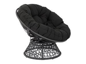 OSP Designs Papasan Chair with 360degree Swivel Black Cushion Frame OSP Designs Papasan Chair with 360degree Swivel Black Cushion Frame