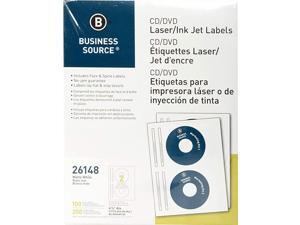 CDDVD Labels for Laser and Inkjet Printers Pack of 100 26148 CDDVD Labels for Laser and Inkjet Printers Pack of 100 26148