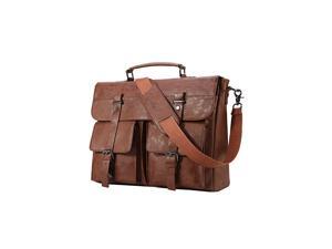 Messenger Bag for Men Vintage Laptop Bag Briefcase Satchel 173 Inch Computer School Work Bag Brown