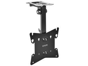 Black Manual Flip Down Mount Folding Pitched Roof Ceiling Mounting for Flat TV amp Monitors 17quot to 37quot MOUNTMFD37B