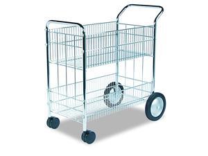 40912 Wire Mail Cart 2112w x 3712d x 3914h Chrome 40912 Wire Mail Cart 2112w x 3712d x 3914h Chrome