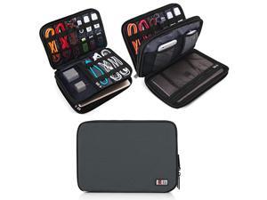 Double Layer Electronic Accessories Organizer Travel Gear Bag for Cables USB Flash Drive Plug and More Perfect Size Fits for iPad Mini Medium Gray Double Layer Electronic Accessories Organizer Travel Gear Bag for Cables USB Flash Drive Plug and More Perfect Size Fits for iPad Mini Medium Gray