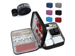 Layer Electronic Organizer with Cable Straps Travel Universal Cable Organizer Electronics Accessories Cases for Cable Charger Phone USB SD Card Black Layer Electronic Organizer with Cable Straps Travel Universal Cable Organizer Electronics Accessories Cases for Cable Charger Phone USB SD Card Black