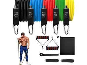 Resistance Bands Set 11PcsFitness Exercise Bands with Door Anchor Legs Ankle Straps Foam Handles Carry Bag for Resistance Training Home WorkoutsPhysical Therapy Yoga Pilates Resistance Bands Set 11PcsFitness Exercise Bands with Door Anchor Legs Ankle Straps Foam Handles Carry Bag for Resistance Training Home WorkoutsPhysical Therapy Yoga Pilates