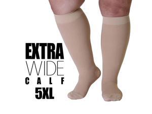 5XL 2030 mmHg for Extra XWide Calf Lymphedema amp Bariatric Opaque KneeHi Plus Size Ankles Closed Toe Beige XXXXXL 5XL 2030 mmHg for Extra XWide Calf Lymphedema amp Bariatric Opaque KneeHi Plus Size Ankles Closed Toe Beige XXXXXL