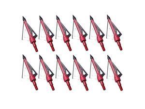 Hunting Broadheads 12pcs 3 Blades Archery Broadheads 100 Grain Screwin Arrow Heads Arrow Tips Compatible with Crossbow and Compound Bow Red Hunting Broadheads 12pcs 3 Blades Archery Broadheads 100 Grain Screwin Arrow Heads Arrow Tips Compatible with Crossbow and Compound Bow Red