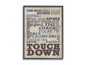 Brown and Navy Football Typog Black Framed Wall Art 16x20 Design by Artist Erica Billups Brown and Navy Football Typog Black Framed Wall Art 16x20 Design by Artist Erica Billups