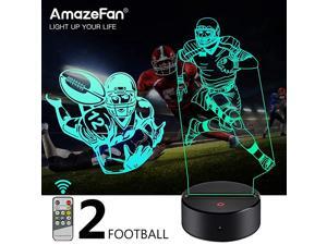 FootballSoccer Night Light for Kids 3D Rugby Night Lamp 7 Colors Optical Illusion Touch amp Remote Control with 2 Acrylic Flats Best Birthday Christmas New Year Gifts for Boys Girls Baby FootballSoccer Night Light for Kids 3D Rugby Night Lamp 7 Colors Optical Illusion Touch amp Remote Control with 2 Acrylic Flats Best Birthday Christmas New Year Gifts for Boys Girls Baby