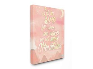Let Her Sleep Pink Water Color Mountains Canvas Wall Art 30x40 Design by Artist Kimberly Glover Let Her Sleep Pink Water Color Mountains Canvas Wall Art 30x40 Design by Artist Kimberly Glover