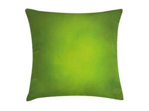 Sage Throw Pillow Cushion Cover Abstract Green Background with Blurred Color Ecology Growth Woodland Soft Smooth Look Decorative Square Accent Pillow Case 18quot X 18quot Lime Green