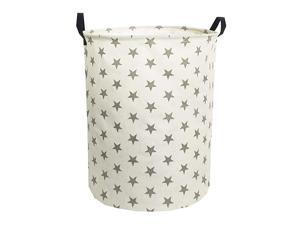 Laundry HamperCollapsible Canvas Waterproof Storage Bin for Kids Nursery HamperGift BasketsHome Organizer Grey Star Laundry HamperCollapsible Canvas Waterproof Storage Bin for Kids Nursery HamperGift BasketsHome Organizer Grey Star