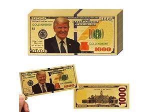 10Pack Donald Trump 1000 Dollar Bill Banknote One Thousnd 24k Gold Coated Donald Trump Legacy Limited Edition Million Dollar Bill Great Gift for Coin Currency Collectors and Republican 10Pack Donald Trump 1000 Dollar Bill Banknote One Thousnd 24k Gold Coated Donald Trump Legacy Limited Edition Million Dollar Bill Great Gift for Coin Currency Collectors and Republican