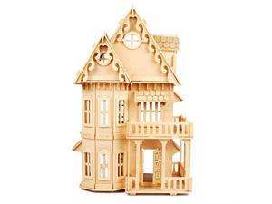 Childrens 17 Wooden 6 Rooms DIY Kits Assemble Miniature Doll House Gothic Childrens 17 Wooden 6 Rooms DIY Kits Assemble Miniature Doll House Gothic