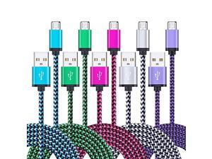 Android Charger Cable  5Pack 6ft Micro USB Cable Cord Braided Fast Charging Phone Charger for Samsung Galaxy J3 J7 S6 S7 Edge Tablet LG stylo 23 LG G3 G4 K30 K20 Plus Kindle Fire 7 8 10
