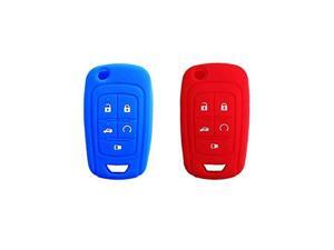 Autotech Remote Key Silicone Rubber Keyless Entry Shell Case Fob and Key Skin Cover fit for Chevrolet Camaro Cruze Volt Equinox Spark Malibu Sonic 1 Pair Blue+Red Autotech Remote Key Silicone Rubber Keyless Entry Shell Case Fob and Key Skin Cover fit for Chevrolet Camaro Cruze Volt Equinox Spark Malibu Sonic 1 Pair Blue+Red