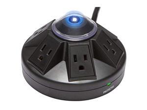 Powramid Surge Protector 6 Outlets 4Foot Cord 1080 Joules UL Listed Black Grounded Extension Cord Power Strip Powramid Surge Protector 6 Outlets 4Foot Cord 1080 Joules UL Listed Black Grounded Extension Cord Power Strip
