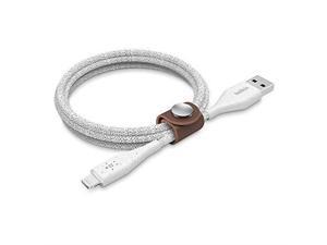 DuraTek Plus Lightning to USBA Cable with Strap UltraStrong iPhone Charging Cable Lightning to USB Cable 4ft12m White