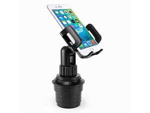 Car Cup Holder Mount for Apple iPhone Xr Xs Max X 8 7 Samsung Note 10 9 8 Galaxy S10e S10 Plus S9 Plus S8 Plus LG V40 G7 G6 Q7 Stylo 4 V35 Moto G6 X4 Google Pixel 3 XL Short Neck 6in