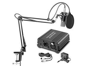 NW700 Professional Condenser Microphone NW35 Suspension Boom Scissor Arm Stand with XLR Cable and Mounting Clamp NW3 Pop Filter 48V Phantom Power Supply with Adapter Kit NW700 Professional Condenser Microphone NW35 Suspension Boom Scissor Arm Stand with XLR Cable and Mounting Clamp NW3 Pop Filter 48V Phantom Power Supply with Adapter Kit