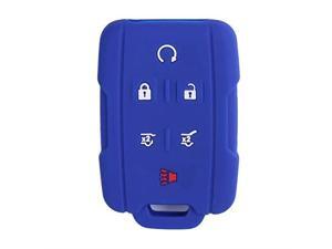 Sillicone key fob Skin key Cover Remote Case Protector Shell for 2015 2016 Chevrolet Suburban Tahoe GMC Yukon Smart Remote blue Sillicone key fob Skin key Cover Remote Case Protector Shell for 2015 2016 Chevrolet Suburban Tahoe GMC Yukon Smart Remote blue