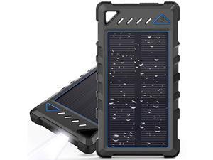 Portable Solar Charger 10000mAh UltraCompact External Batteries with Dual USB Ports Solar Power Bank with Flashlight for Camping Outdoor Activities Portable Solar Charger 10000mAh UltraCompact External Batteries with Dual USB Ports Solar Power Bank with Flashlight for Camping Outdoor Activities