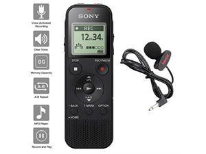 Sony Voice Recorder ICDPX Series with Builtin Mic and USB microSD Card Slot Up to 32 GB to Expand Memory Adjustable Microphone Range Includes A Lavalier Lapel Mic Sony Voice Recorder ICDPX Series with Builtin Mic and USB microSD Card Slot Up to 32 GB to Expand Memory Adjustable Microphone Range Includes A Lavalier Lapel Mic