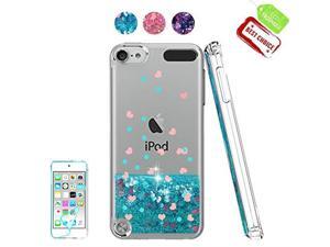 iPod Touch 5th// 6th Gen Hybrid Tuff Case Cover Pink Teal DM Screen Protector