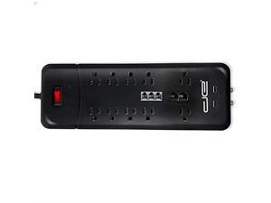 15ft Heavy Duty 10Outlet 3500 Joules Surge Protector Power Strip 15 Foot Long Extension Cord Two USB Charging Ports Coaxial Phone Protection ETL Listed 15 AMP Black 15ft Heavy Duty 10Outlet 3500 Joules Surge Protector Power Strip 15 Foot Long Extension Cord Two USB Charging Ports Coaxial Phone Protection ETL Listed 15 AMP Black
