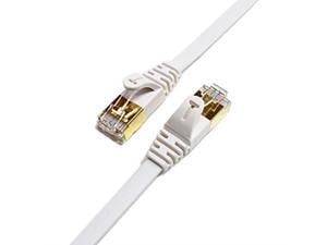 Ultra Flat Cat 7 Ethernet Cable Cord 6ft 10ft 25ft 50ft 100ft High Speed US Lot