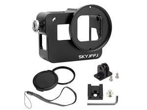 Case Frame for GoPro Hero 7 Black Hero 6 Hero 5 with 52mm UV Filter Skeleton Housing with Microphone Mic Mount for Go Pro Hero7 Black Hero6 Best Protection for GoPro