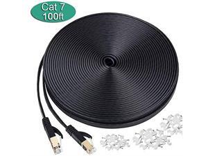 6ft~100ft Black Category 7 Cat7 RJ45 LAN Network Ethernet Patch Cable Cord CA