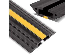 Floor Cord Protector 6 Ft Floor Cable Cover Flexible PVC Duct Cord Protector Floor Cable Concealer Channel Prevent Trip Hazard for Home Office or Warehouse Black Yellow Floor Cord Protector 6 Ft Floor Cable Cover Flexible PVC Duct Cord Protector Floor Cable Concealer Channel Prevent Trip Hazard for Home Office or Warehouse Black Yellow