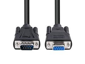 10ft Serial Cable Male to Female RS232 Extension 9 Pin Straight Through 10ft Serial Cable Male to Female RS232 Extension 9 Pin Straight Through