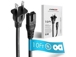 UL Listed 10Ft 2Slot Polarized 7A AC Power Cord Compatible with Vizio EMSeries HDTVSharpSmart LED TVSony PS1 PS2 2 Prong NEMA115P to IEC320C7 Plug Universal Replacement Wall Cable UL Listed 10Ft 2Slot Polarized 7A AC Power Cord Compatible with Vizio EMSeries HDTVSharpSmart LED TVSony PS1 PS2 2 Prong NEMA115P to IEC320C7 Plug Universal Replacement Wall Cable