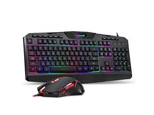 S101 PC Gaming Keyboard and Mouse Combo Wired LED RGB Backlit with Multimedia Keys Wrist Rest Mouse with 3200 DPI for Windows Computer Gamers Gaming Mouse and Keyboard Set S101 PC Gaming Keyboard and Mouse Combo Wired LED RGB Backlit with Multimedia Keys Wrist Rest Mouse with 3200 DPI for Windows Computer Gamers Gaming Mouse and Keyboard Set
