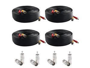 BNC Video Power Cable 4 Pack 150 Feet PreMade AllinOne Video Security Camera Cable Wire with Eight Connectors for CCTV DVR Surveillance System BNC Video Power Cable 4 Pack 150 Feet PreMade AllinOne Video Security Camera Cable Wire with Eight Connectors for CCTV DVR Surveillance System