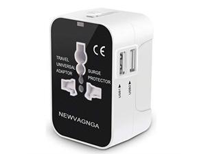 International Universal All in One Worldwide Travel Adapter Wall Charger AC Power Plug Adapter with Dual USB Charging Ports for USA EU UK AUS European Cell Phone Laptop International Universal All in One Worldwide Travel Adapter Wall Charger AC Power Plug Adapter with Dual USB Charging Ports for USA EU UK AUS European Cell Phone Laptop