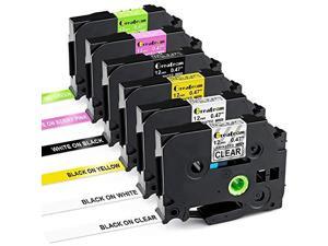PTouch TZ TZe 12mm 047 Brother Label Tape TZe131 TZe231 TZe631 TZe335 TZeMQP35 TZeMQG35 Brother Label Maker Tape6 Pack for Brother PTouch PTD210 PT2030PTH110