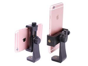Phone Tripod Mount AdapterVertical Bracket Smartphone HolderCell Phone Clip Clipper Sidekick 360 Degree Smartphone Video Tripod Clamp Compatible for iPhone Xs X 7 Plus Samsung Android