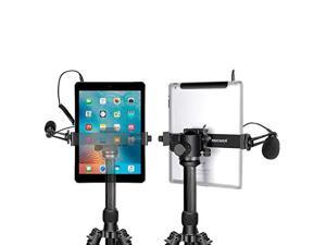teefeet T90 54 Inch iPad Tripod Aluminum Lightweight Travel iPad Tripod with Bluetooth Remote Control Support iPhone iPad Pro Camera Cellphone Selfie Stand Black 
